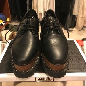 PLATFORM LEATHER OXFORDS (never worn)